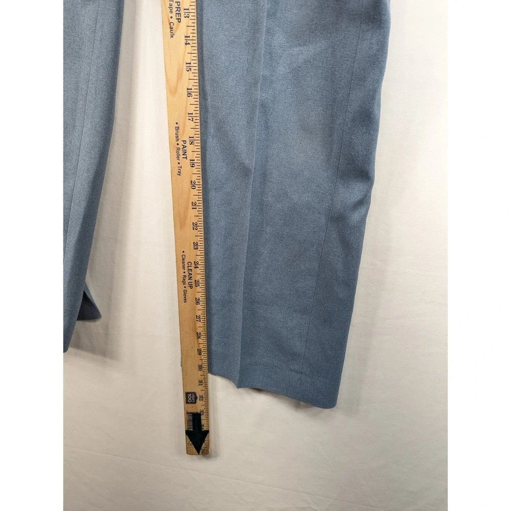 Vintage Western Slacks Blue Slate Straight Leg High Rise‎ Trousers 32x30